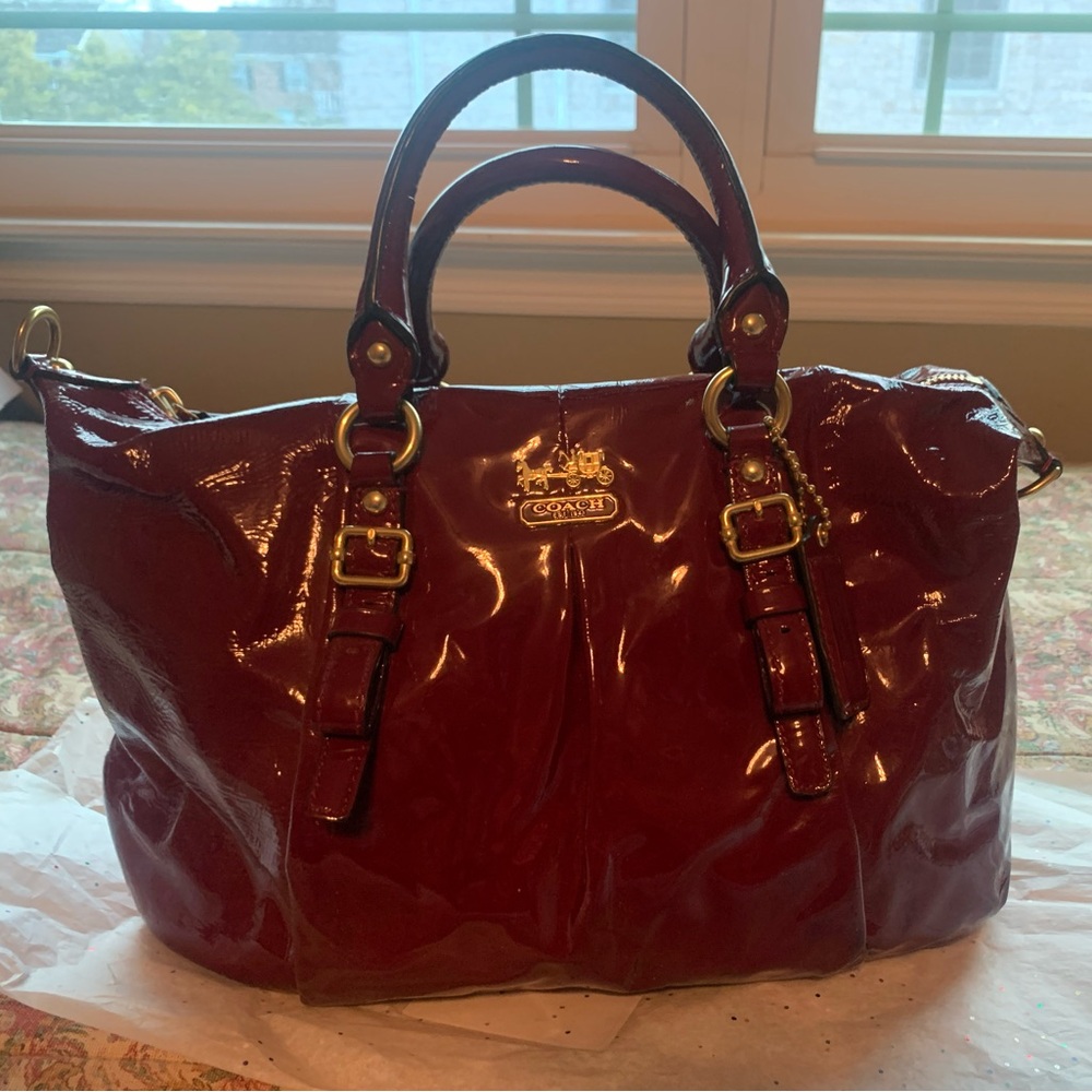 Coach Madison Juliette Patent Leather Satchel - Picture 2 of 11